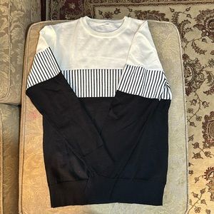 black and white sweater